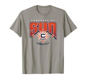 Connecticut Sun WNBA Women's Classic Fit Grey Short Sleeve Crew Neck T-Shirt - Small