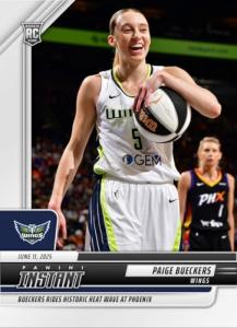2025 Panini Instant WNBA Paige Bueckers #61 Rides Historic Heat Wave Dallas Wings Rookie RC Basketball Card