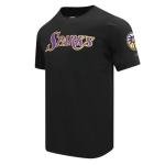 Pro Standard Mens WNBA Los Angeles Sparks Classic Chenille Short Sleeve Tee Black 3XL