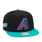 Mitchell & Ness Arizona Diamondbacks Cooperstown MLB Evergreen Snapback Hat Cap - Black/Teal