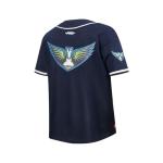 Pro Standard Big Boys WNBA Dallas Wings MESH Button Down MESH TOP Midnight Navy L
