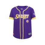 Pro Standard Big Boys WNBA Los Angeles Sparks MESH Button Down MESH TOP Purple/Yellow L