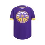 Pro Standard Big Boys WNBA Los Angeles Sparks MESH Button Down MESH TOP Purple/Yellow L