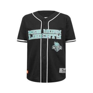 Pro Standard Big Boys WNBA New York Liberty MESH Button Down MESH TOP Black M