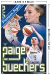 Trends International WNBA Dallas Wings - Paige Bueckers 25 Wall Poster with Push Pins, 22.4L x 14.7W, Premium Poster & Push Pin Bundle