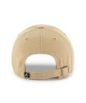 47 Atlanta Braves Hat Mens Womens Clean Up Adjustable Cap, Khaki, White Logo