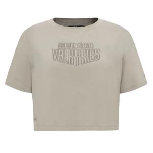 Pro Standard Womens WNBA Golden State Valkyries Neutral Short Sleeve Boxy Tee Taupe S