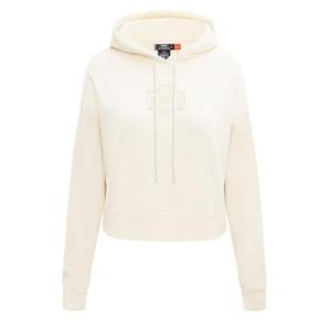 Pro Standard WOMENS WNBA WASHINGTON MYSTICS NEUTRAL CROPPED PULLOVER HOODIE EGGSHELL M