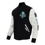 Pro Standard MENS WNBA NEW YORK LIBERTY CLASSIC CHENILLE VARSITY JACKET BLACK/WHITE M60030 XL