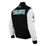 Pro Standard MENS WNBA NEW YORK LIBERTY CLASSIC CHENILLE VARSITY JACKET BLACK/WHITE M60030 XL