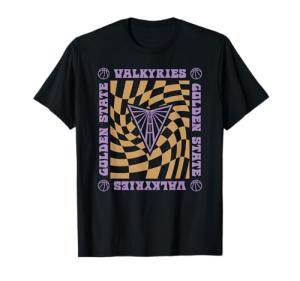 WNBA Golden State Valkyries Retro Wavy Checkerboard T-Shirt