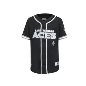 Pro Standard Big Boys WNBA LAS Vegas ACES MESH Button Down MESH TOP Black/Gray XL