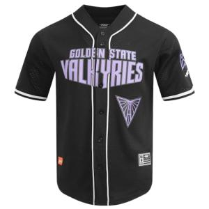 Pro Standard Mens WNBA Golden State Valkyries Mesh Button Down Mesh Top Black L
