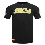 Pro Standard Mens WNBA Chicago Sky Classic Chenille Short Sleeve Tee Black M