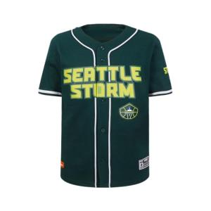 Pro Standard Big Boys WNBA Seattle Storm MESH Button Down MESH TOP Forest Green M
