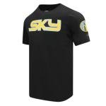Pro Standard Mens WNBA Chicago Sky Classic Chenille Short Sleeve Tee Black M