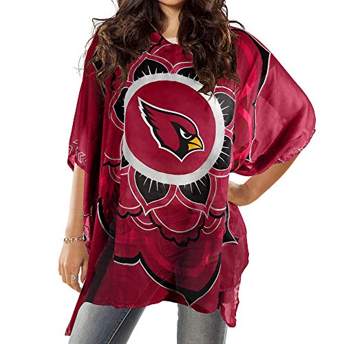 Arizona Cardinals Floral Sheer Caftan for Fans