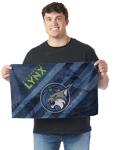 NORTHWEST WNBA Minnesota Lynx Splash Wave Flag Rally Towel, 15 x 18 inches