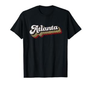 Atlanta Soccer Distressed Retro Baseball Script 404 United T-Shirt