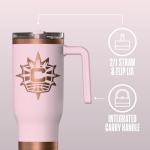 Hydrapeak x WNBA Officially Licensed Connecticut Sun 40 oz Voyager with Handle and Sip and Straw Lid, Leakproof Insulated Tumbler, Cup Holder Friendly