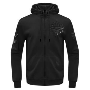 Pro Standard MENS WNBA CONNECTICUT SUN CLASSIC 3BK FULL ZIP HOODIE BLACK XL