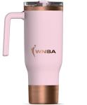 Hydrapeak x WNBA Officially Licensed Washington Mystics 40 oz Voyager with Handle and Sip and Straw Lid, Leakproof Insulated Tumbler, Cup Holder Friendly
