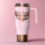 Hydrapeak x WNBA Officially Licensed Washington Mystics 40 oz Voyager with Handle and Sip and Straw Lid, Leakproof Insulated Tumbler, Cup Holder Friendly