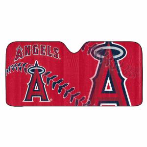 Fanmats 28527 MLB Los Angeles Angels Windshield Sun Auto Shade, Sun Shield Sun Visor | Accordion tri-fold for storage | 59" x 29.5", Colorful Team Design