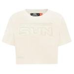 Pro Standard Womens WNBA Connecticut Sun Neutral Short Sleeve Boxy Tee Eggshell S