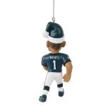 FOCO - NFL 4" Elf Player Resin Xmas Christmas Tree Team Ornament (Jalen Hurts - Philadelphia Eagles)