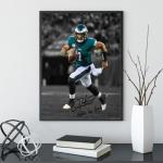WHZKCYH American Football Sports Eagles Poster For Kids Fun Teen Birthday Christmas Gifts Jalen Hurts Rugby Star Posters Canvas Wall Art Print Picture For Home Room Decor