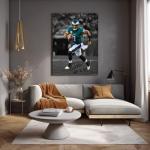 WHZKCYH American Football Sports Eagles Poster For Kids Fun Teen Birthday Christmas Gifts Jalen Hurts Rugby Star Posters Canvas Wall Art Print Picture For Home Room Decor