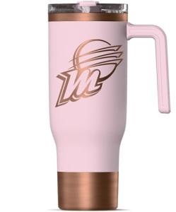 Hydrapeak x WNBA Officially Licensed Phoenix Mercury 40 oz Voyager with Handle and Sip and Straw Lid, Leakproof Insulated Tumbler, Cup Holder Friendly