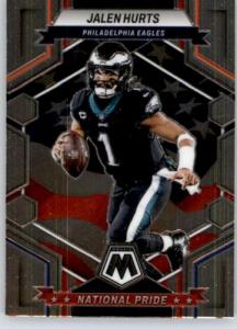 2023 Panini Mosaic National Pride #252 Jalen Hurts Philadelphia Eagles Official NFL Football Card in Raw (NM or Better) Condition