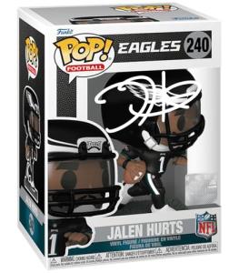 Jalen Hurts #240 Facsimile Signed Reprint Laser Autographed Funko POP! Football NFL: Philadelphia Eagles Figurine with Protector Case