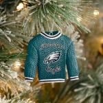 FOCO - NFL Football Holiday Sweater Resin Xmas Christmas Tree Hanging Ornament (Philadelphia Eagles - Jalen Hurts)