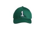 Shxinet Jalen Hurts 1# Green Embroidered Baseball Cap Flat Brim Hat with Stitching for Sports Outdoor - Unisex