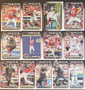 2024 Series 1 & 2 Team Set Topps 25 Cards Cincinnati Reds