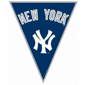 New York Yankees MLB Blue & White Plastic Pennant Banner - 12' (Pack Of 1) - Perfect For Game Day & Baseball Fans