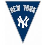 New York Yankees MLB Blue & White Plastic Pennant Banner - 12' (Pack Of 1) - Perfect For Game Day & Baseball Fans