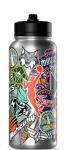 Hydrapeak x WNBA Officially Licensed All Team Sticker Print 32 oz Insulated Water Bottle with Straw Lid and Handle (WNBA, 32 Ounces)