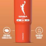 Hydrapeak x WNBA Officially Licensed WNBA 32 oz Nomad Tumbler with Handle and Straw Lid, Leakproof Stainless Steel Water Bottle