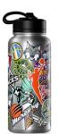Hydrapeak x WNBA Officially Licensed All Team Sticker Print 32 oz Insulated Water Bottle with Straw Lid and Handle (WNBA, 32 Ounces)