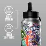 Hydrapeak x WNBA Officially Licensed All Team Sticker Print 32 oz Insulated Water Bottle with Straw Lid and Handle (WNBA, 32 Ounces)