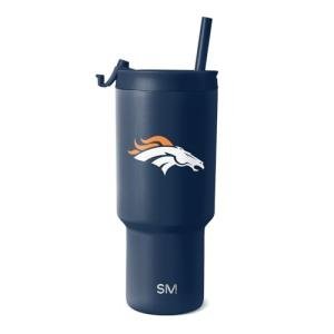 Simple Modern Officially Licensed NFL Denver Broncos 30 oz Tumbler with Flip Lid and Straws | Insulated Cup Stainless Steel | Gifts for Men Women | Trek Collection | Denver Broncos