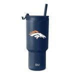 Simple Modern Officially Licensed NFL Denver Broncos 30 oz Tumbler with Flip Lid and Straws | Insulated Cup Stainless Steel | Gifts for Men Women | Trek Collection | Denver Broncos