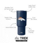 Simple Modern Officially Licensed NFL Denver Broncos 30 oz Tumbler with Flip Lid and Straws | Insulated Cup Stainless Steel | Gifts for Men Women | Trek Collection | Denver Broncos