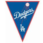 Los Angeles Dodgers MLB Black & Orange Plastic Pennant Banner - 12' (Pack Of 1) - Perfect For Game Day & Baseball Fans