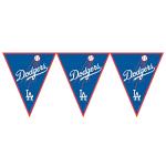 Los Angeles Dodgers MLB Black & Orange Plastic Pennant Banner - 12' (Pack Of 1) - Perfect For Game Day & Baseball Fans
