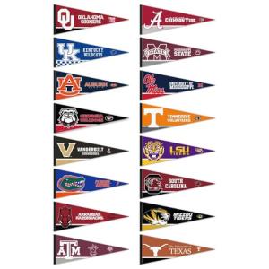 SEC College Pennant Set